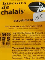 Mängden socker i Biscuits De Chalais