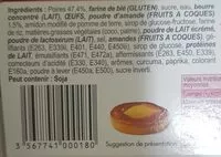 Mängden socker i Tartelettes amandine poire