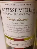 Mängden socker i 75CL Vin De Pays D'oc Rouge Domaine Bastide 2010