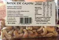 Mängden socker i Noix de cajou