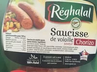 Mängden socker i Saucisse de volaille saveur chorizo
