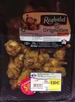 Mängden socker i Grignotte cuit fumé Halal. Poulet à l'orientale s/atm