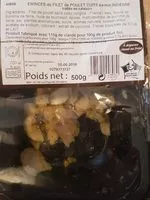 Mängden socker i Émincés de filet de poulet cuits saveur indienne