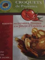 Mängden socker i Biscuits aux Tomates de Provence et au piment d'Espelette