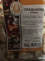 Mängden socker i Craquantes amandes