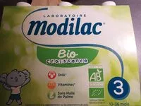 Mängden socker i Modilac bio croissance 3