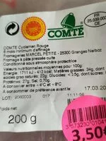 Mängden socker i Comté