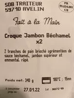 Mängden socker i Croque jambon bechamel