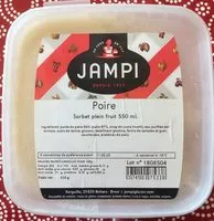 Mängden socker i Sorbet plein fruit poire