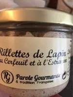 Mängden socker i Rillettes de lapin au cerfeuil et à l estragon