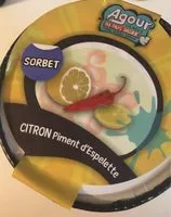 Mängden socker i Sorbet citron piment d'Espelette