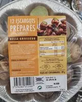 Mängden socker i 12 Escargots préparés surgelés