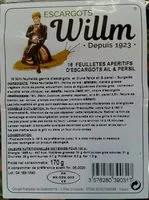 Mängden socker i Escargots Willm