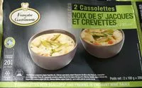 Mängden socker i 2 Cassolettes noix de St Jacques et crevettes