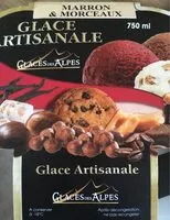 Mängden socker i Glace marron et morceaux