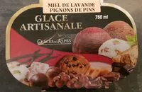 Mängden socker i Glace artisanale - miel de lavande - pignons de pin