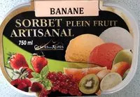 Mängden socker i Sorbet banane artisanal