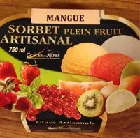 Mängden socker i Sorbet artisanal mangue