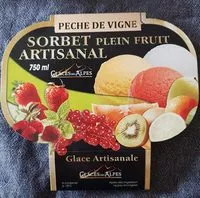 Mängden socker i Sorbet pêche de vigne