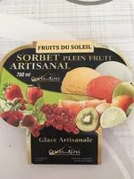 Mängden socker i Sorbet fruits du soleil