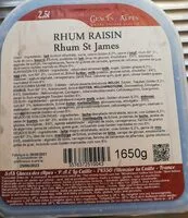 Mängden socker i Glace rhum raisin