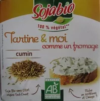 Mängden socker i Tartine & moi comme un fromage Cumin Bio (12,9 % MG)