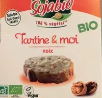 Mängden socker i Sojabio tartine et moi noix