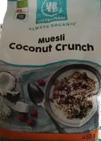 Mängden socker i Muesli coconut crunch