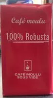 Mängden socker i Café moulu 100% Robusta