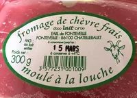 Mängden socker i Fromage de chevre frais moulé à la louche