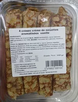 Mängden socker i 4 crêpes crème de noisettes aromatisées vanille