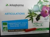 Mängden socker i Arkofluides Articulations Bio 20 Ampoules