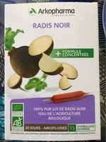 Mängden socker i Arkopharma Radis Noir 20 Ampoules De 10ML