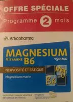 Mängden socker i Magnesium Vitamine B6 - 150 Mg