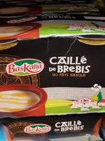 Mängden socker i Caille de brebis au lait pasteurise BASKALIA