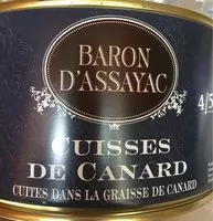 Mängden socker i Cuisses de canard cuites dans la graisse de canard