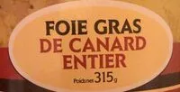 Mängden socker i Foie gras de canard entier