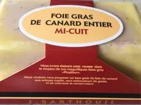 Mängden socker i Foie Gras de Canard Entier Mi-cuit