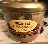 Mängden socker i Rillettes pur canard