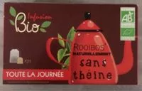 Mängden socker i infusion Rooibos Bio naturellement sans Théïne