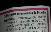 Mängden socker i Confiture De Framboises De Picardie Les P'tites Tartines 315 G