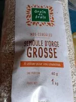 Mängden socker i Semoule d'orge grosse