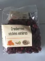 Mängden socker i Cranberries séchées entières