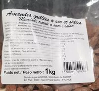 Mängden socker i Amandes grillées à sec et salées