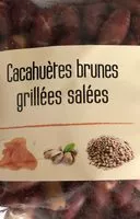 Mängden socker i Cacahuètes brunes grillées salées