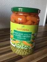 Mängden socker i Petits Pois Extra Fins et Jeunes Carottes à l'étuvée