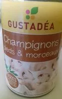 Mängden socker i Champignons pieds et morceaux