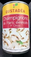 Mängden socker i Champignons de Paris émincés 1er choix