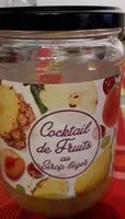 Mängden socker i Cocktail de fruits au sirop léger