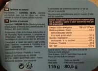 Mängden socker i Sardines sans arête